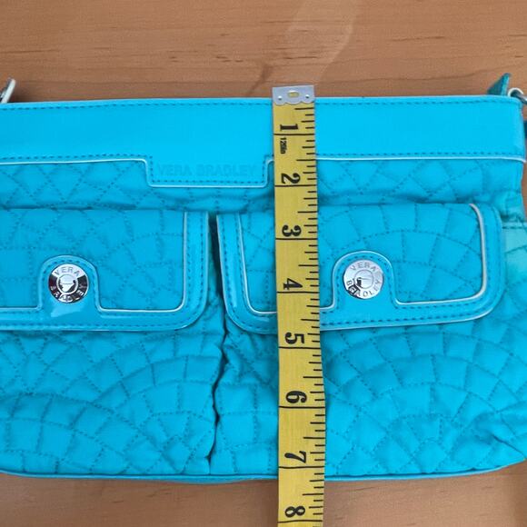 Vera Bradley Vintage Cest la Vie Crossbody Womens Turquoise Quilted Y2K Bag - Picture 10 of 10